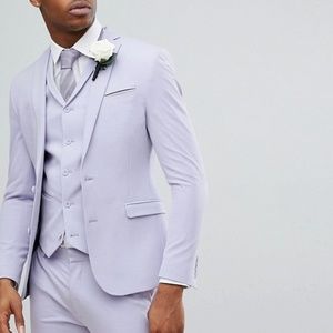 ASOS Skinny Suit Jacket in Lilac